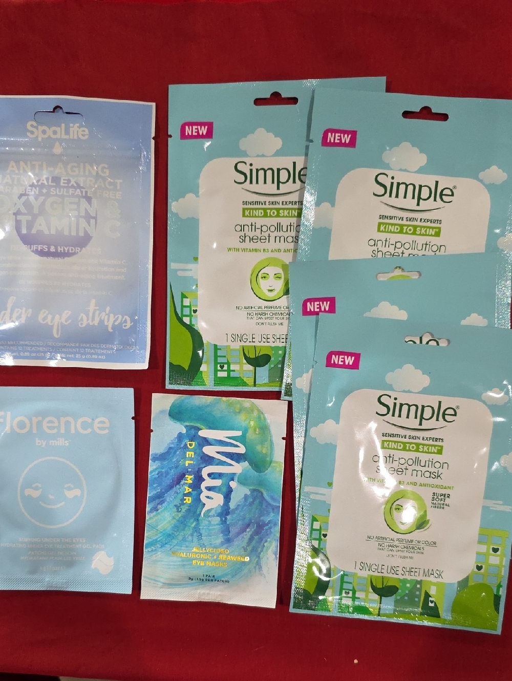 Simple Anti-Pollution Sheet Masks  Eye Pads/patches Bundle